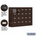 Salsbury Cell Phone Storage Locker - 4 Door High Unit (5 Inch Deep Compartments) - 20 A Doors - Bronze - Surface Mounted - Resettable Combination Locks